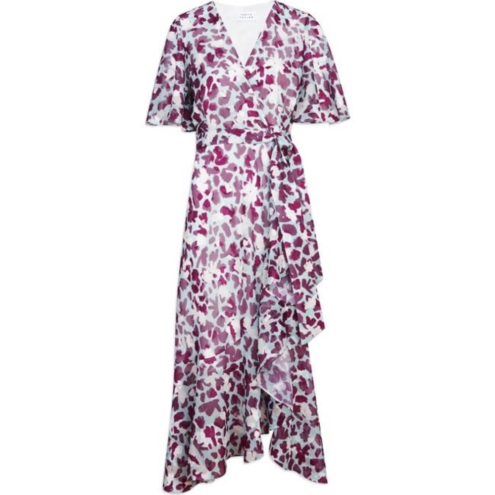 Tanya Taylor Brushstroke Coral Blaire Dress